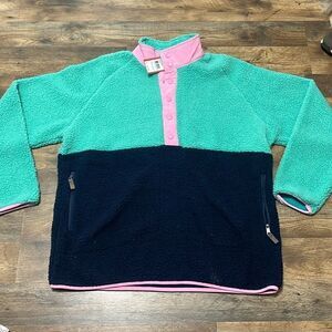 Southern Marsh 1/4 snap up olive Sherpa size XL